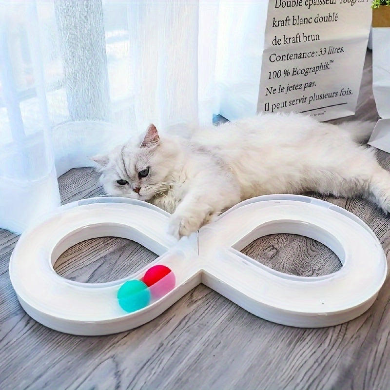 Jouets pour chats Self Hi pour soulager l'ennui Plateau tournant pour chat Boule de piste Chaton taquin Bâton pour chat Consommation de chat de compagnie