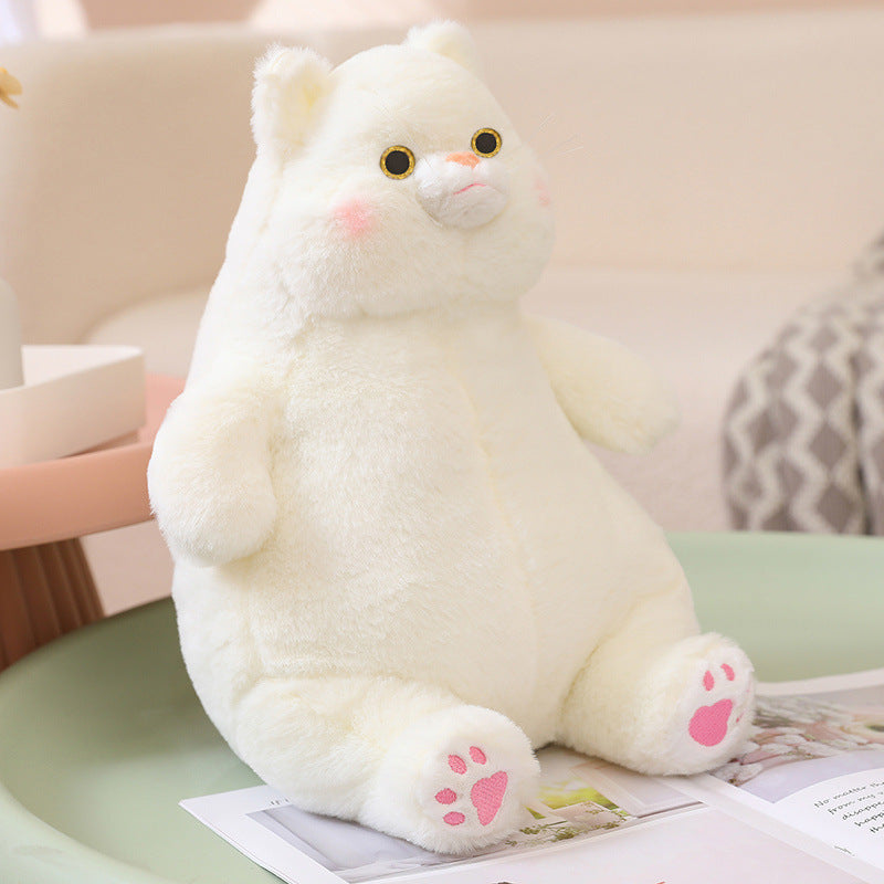 Cute Lazy Big White Cat Plush Toy