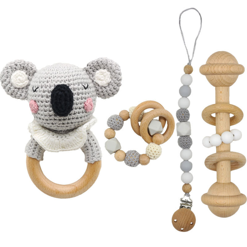 DIY Crochet Molar apaciguar juguete Koala Animal Molar Stick bebé mordedor Kit