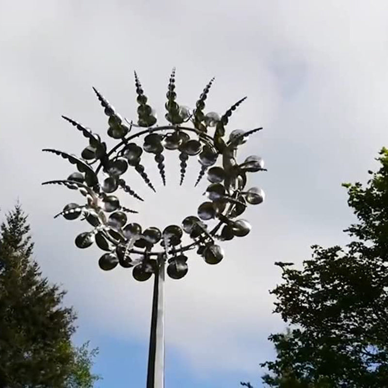 Moulin à vent en métal Unique et magique, toupies dynamiques d'extérieur, attrape-vent, décoration de jardin exotique, Patio, pelouse