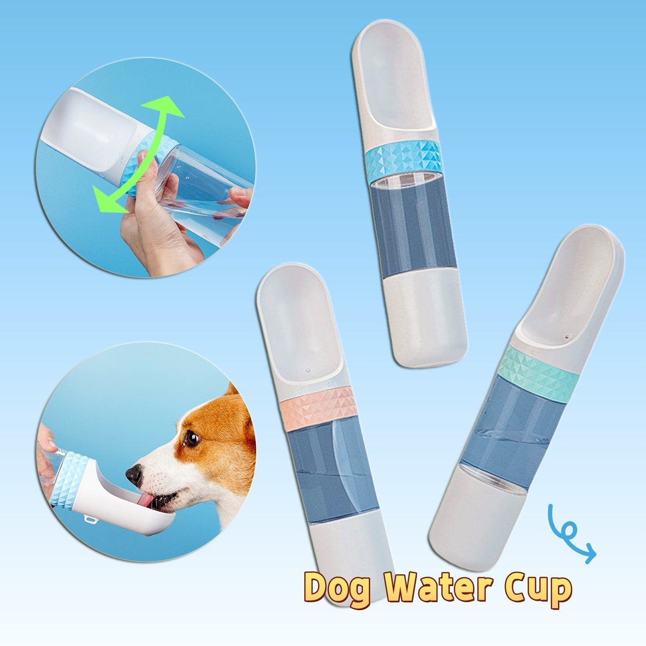 Gobelet à eau pour chien, fournitures portables pour animaux de compagnie, bouteille d'eau, bol à boire pour chien, tasse de voyage en plein air, distributeur d'eau pour chiens et chats