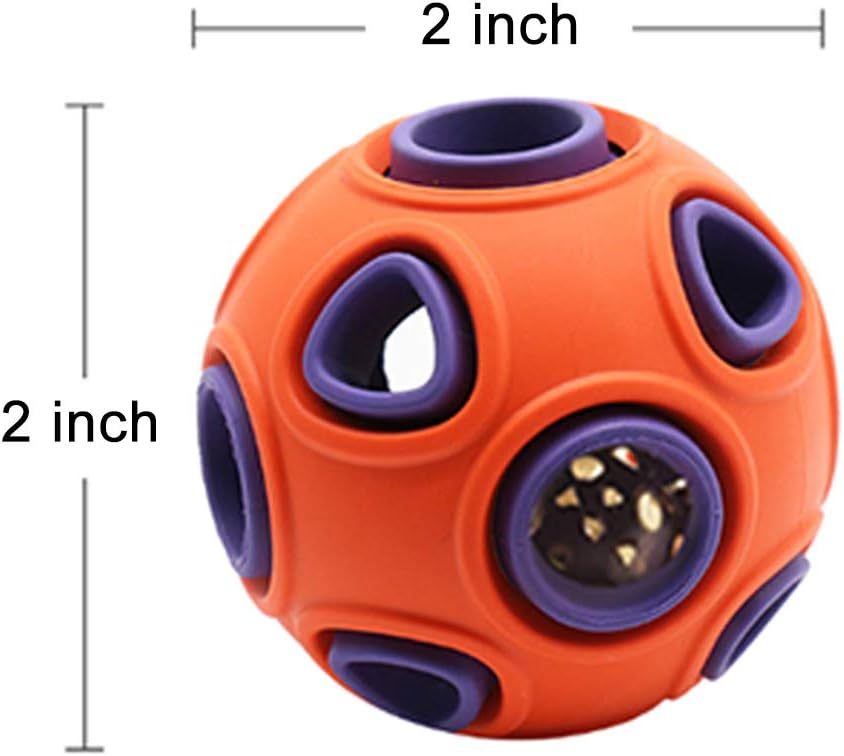 Dog Ball Toy Dog Interactive Toy With Ring Bell Squeak Toys Dog Rubber Bouncy Ball Pet Exercise Game Puzzle Ball To Increase IQ Search Catch Bite Resistant Chewing Toy