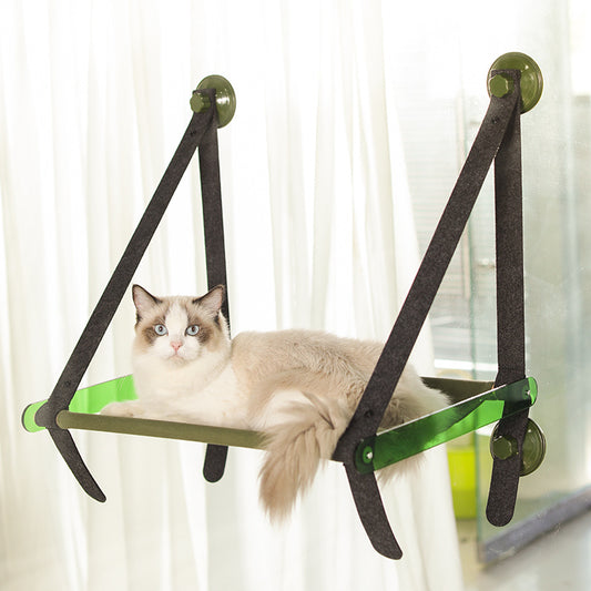 Hamaca para gatos, arena para gatos, cama para mascotas, arena colgante para gatos, tipo ventosa, alféizar de ventana, columpio para gatos