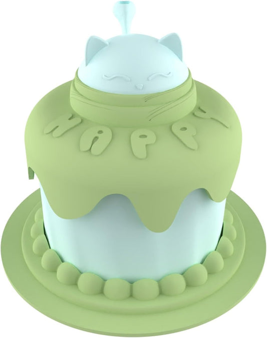 Cat Birthday Party Supplies  Cat Birthday Cake Bowl Includes Cat Slow Feeder Bowl Cat Food Bowl Pet Food Can Cover Silicone Can Lids Cat Feeding Spoon