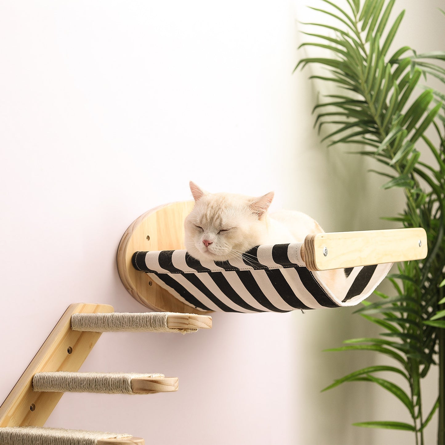 Planche à gratter pour chat en bois massif de type mural en sisal