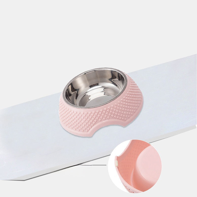 Gamelle pour chat et chien en acier inoxydable pour chat et chiot, mangeoire pour chiots et chats, base antidérapante et résistante aux chocs, récipient pour nourriture et eau pour animaux de compagnie