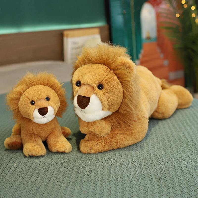 Lindos juguetes de peluche de muñeco de león de simulación