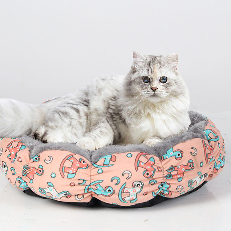 Cama para gatos Camas para gatos de interior Cama relajante en forma de donut para cachorros y gatitos Cama redonda y esponjosa para mascotas para perros y gatos pequeños y medianos