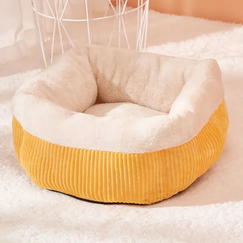 Durable Washable Cat Sofa Bed Cozy Circular Kennel Calming Pet Basket Kitten Puppy Crate Nest For Sleeping