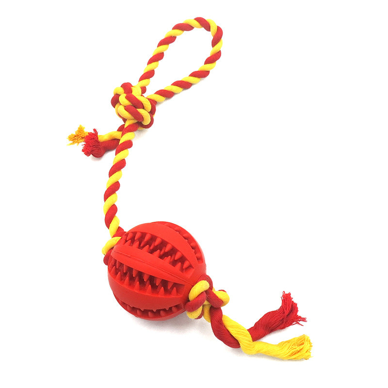 Wear Rope Bite Resistant Dog Cotton Rope Rubber Ball