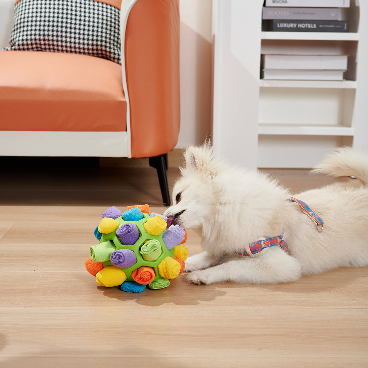 Juguetes de rompecabezas con pelota para olfatear perros, aumenta el coeficiente intelectual, alimentador de dispensación lenta, juguete para olfatear, juego de entrenamiento para mascotas, juguete de inteligencia 