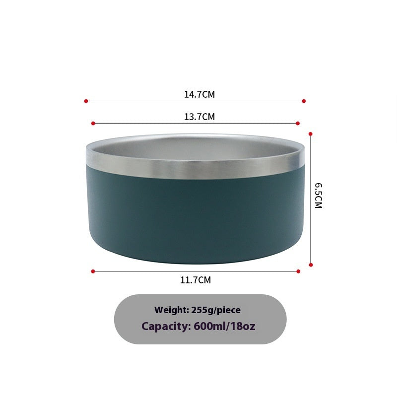 304 Stainless Steel Bowl For Pet Double-layer Thickening