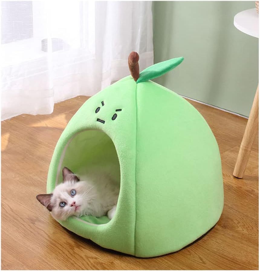 Nid De Chat Pomme De Pêche Zongzi En Forme De Canapé-lit Pour Chat Mignon Et Confortable Maison De Chat Pour Animaux De Compagnie Coussin De Nid Amovible Intérieur Multifonctionnel Décoratif Lit Pour Animaux De Compagnie Adapté Aux Petits Chats Et Chiens