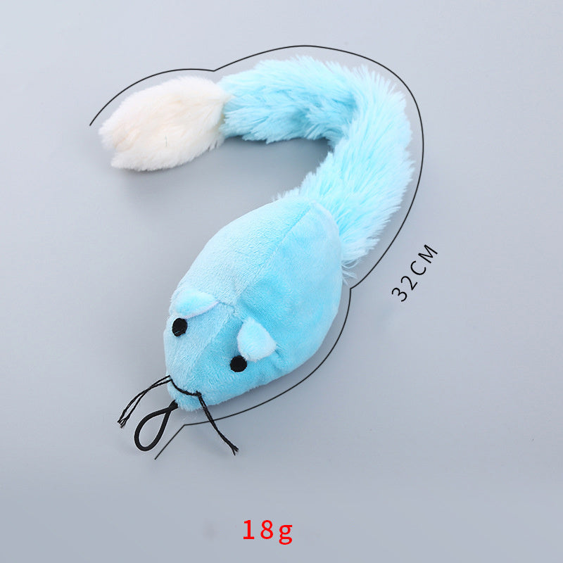 Cat Mice Toy Stuffed Cat Toys Stuffed Toy Mouse Pet Toys Cat Interactive Toys Mice Shape Kitten Toys Cat Biting Toys Indoor Cats Toys Chew Toys For Cats Long Tail Plush Self Play