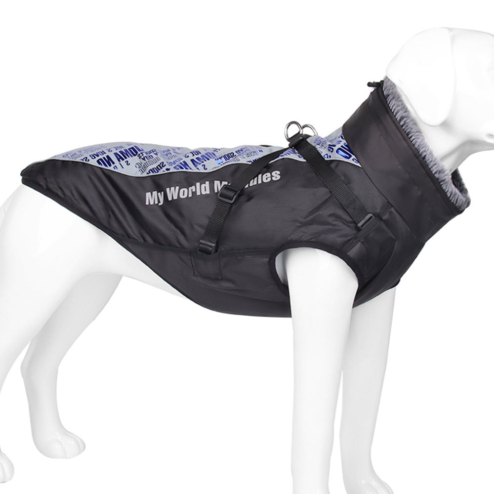 Veste chaude et imperméable réfléchissante pour gros chien, vêtements pour animaux de compagnie