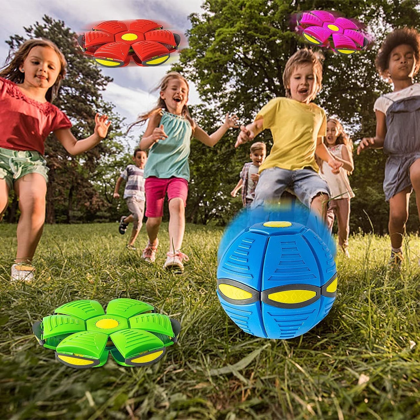 Juguete para mascotas, platillo volador, bola para perros, 6 luces, platillo volador, bola, patio al aire libre, juguetes para perros, bola mágica, juguete para niños, bola mágica OVNI para perros, juego