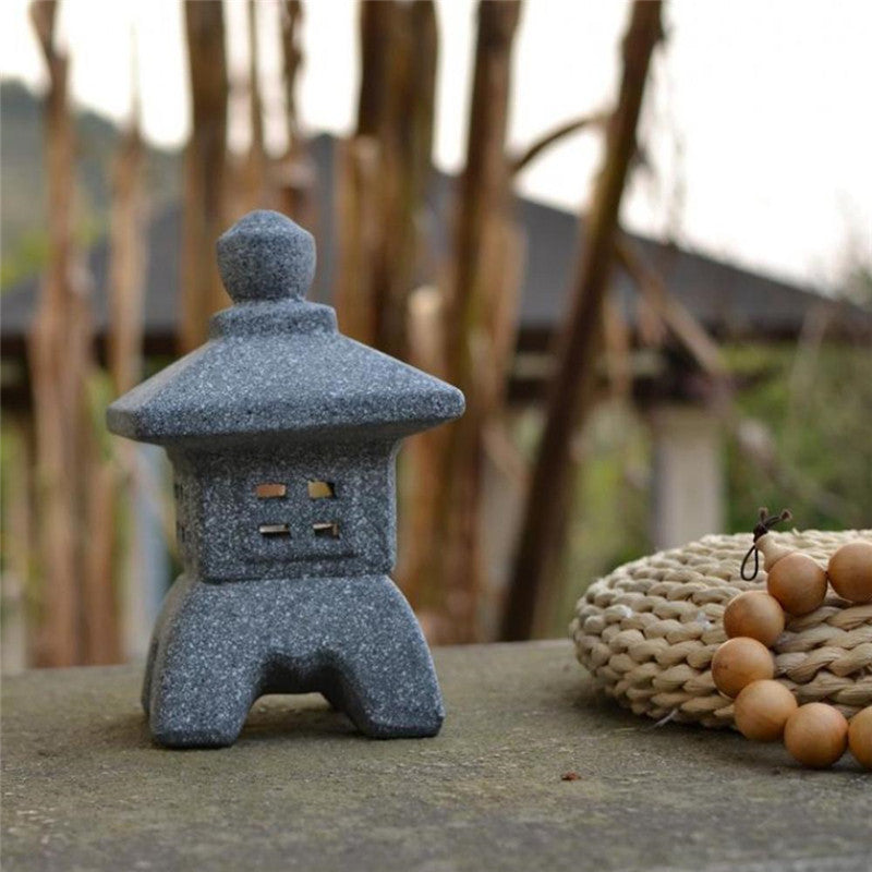 Lámpara de piedra Césped al aire libre Estilo japonés Patio Jardín