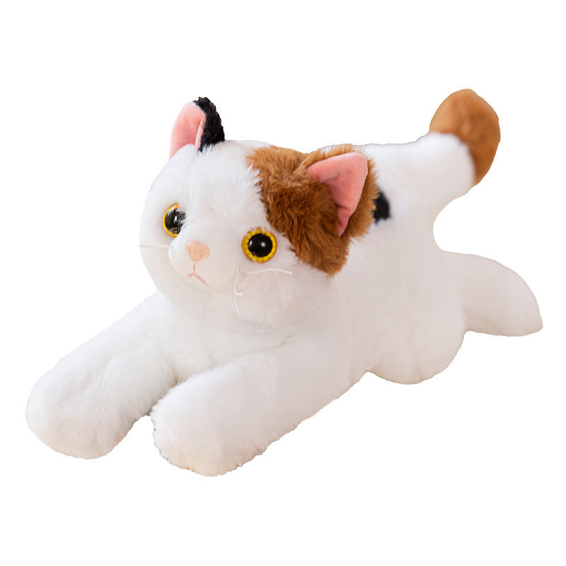 Lindo gato que acompaña a los niños a la muñeca de gatito, juguete de peluche para niñas, cumpleaños