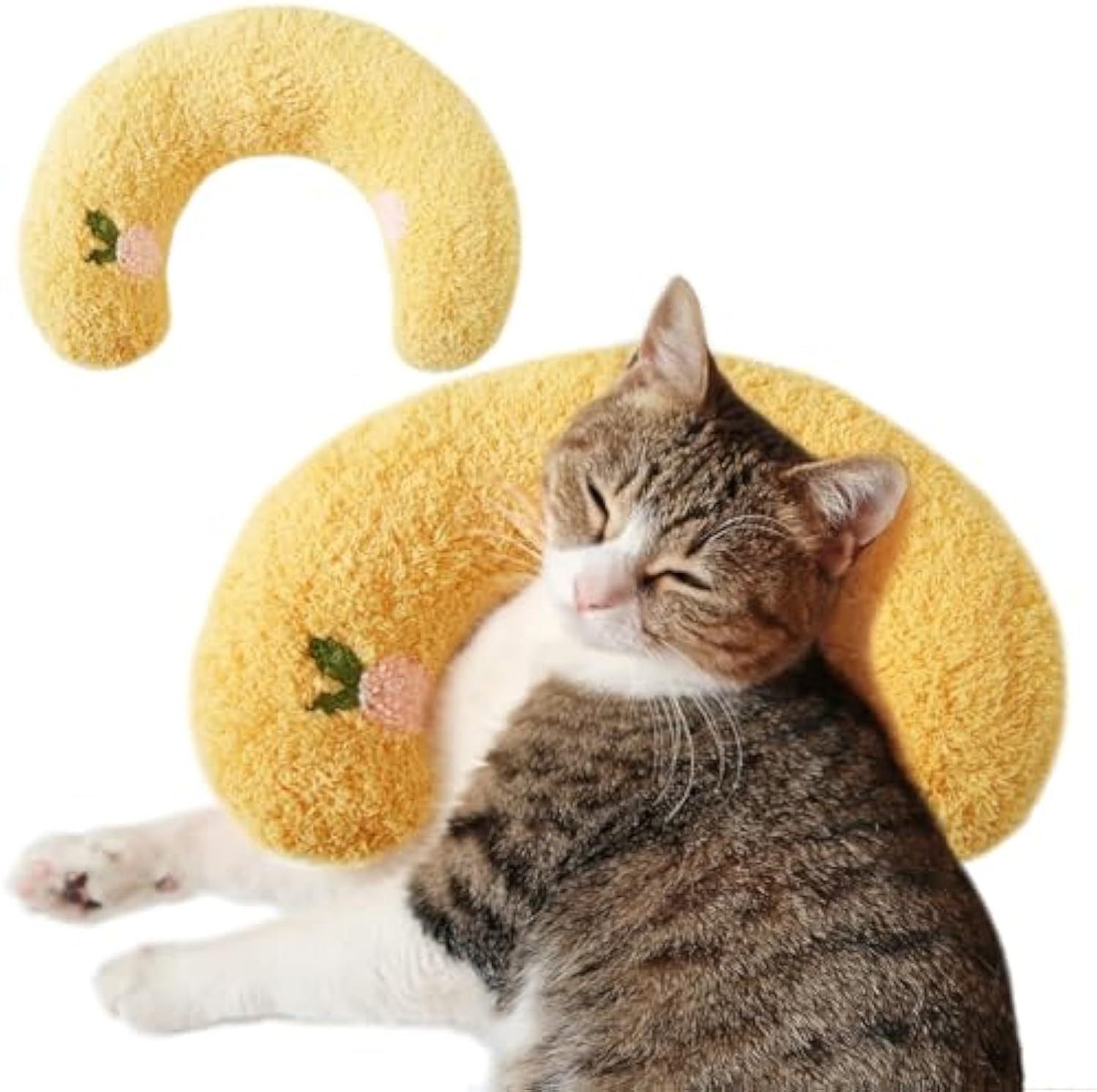 Almohada para gatos Almohadas para gatos suaves para amasar para gatos de interior Almohada para el cuello del gato para un sueño cómodo Productos de almohada calmantes para gatos Juguete de felpa para gatos lavable 