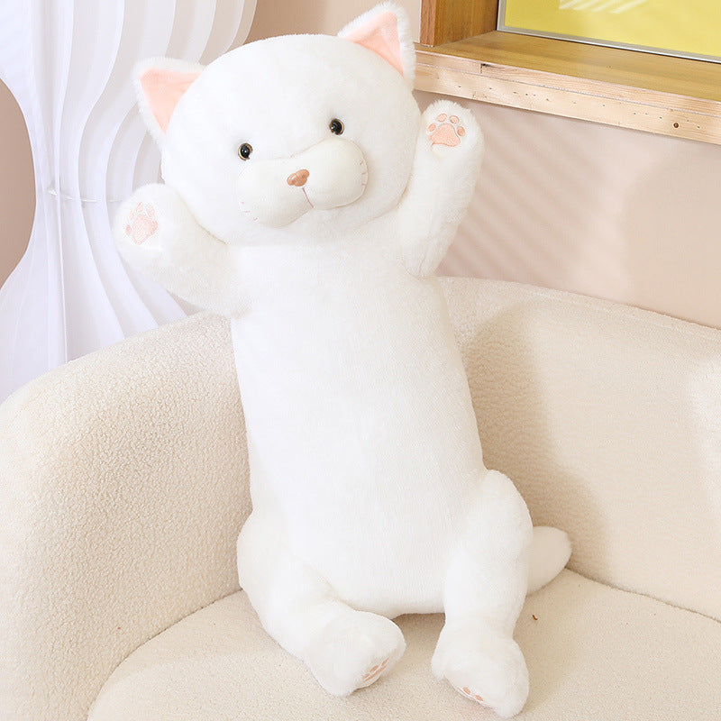 Chat japonais long oreiller en peluche chaton poupée Ragdoll fille lit sommeil câlin