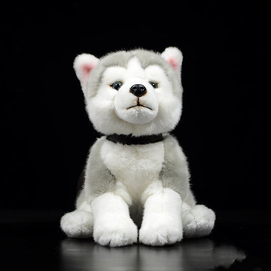 Poupée mignonne chien accroupi en peluche, jouet de Simulation d'animal 28CM