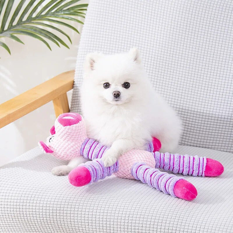 Jouets à pousser en forme d'éléphant pour chiens, jouets auto-soulageants et vocalisants, jouets interactifs résistants au grincement des dents et aux morsures des chats