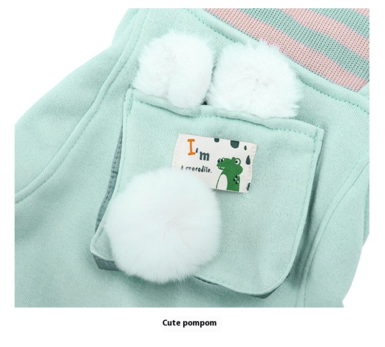 Vêtements chauds et mignons pour chat et animal de compagnie anti-peluches à quatre pattes