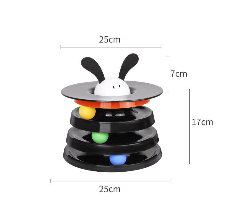 Rotating Four-layer Cat Plate, Interactive Educational Toy  Multicolor To Relieve Boredom