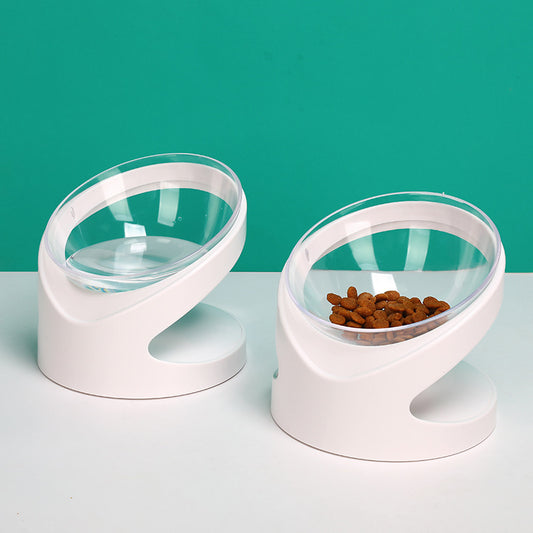 Bol pour chat, bouche diagonale pour animaux de compagnie, pour protéger les vertèbres cervicales, bassin alimentaire pour animaux de compagnie