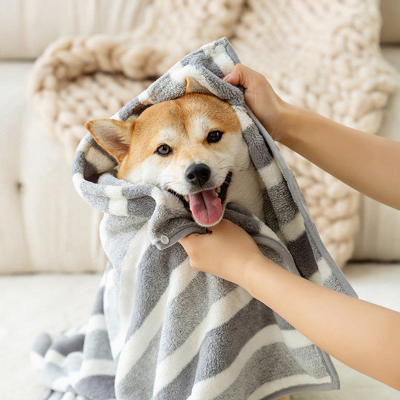 Bathrobe Fully Wrapped Shiba Inu Golden Retriever Bath Towel