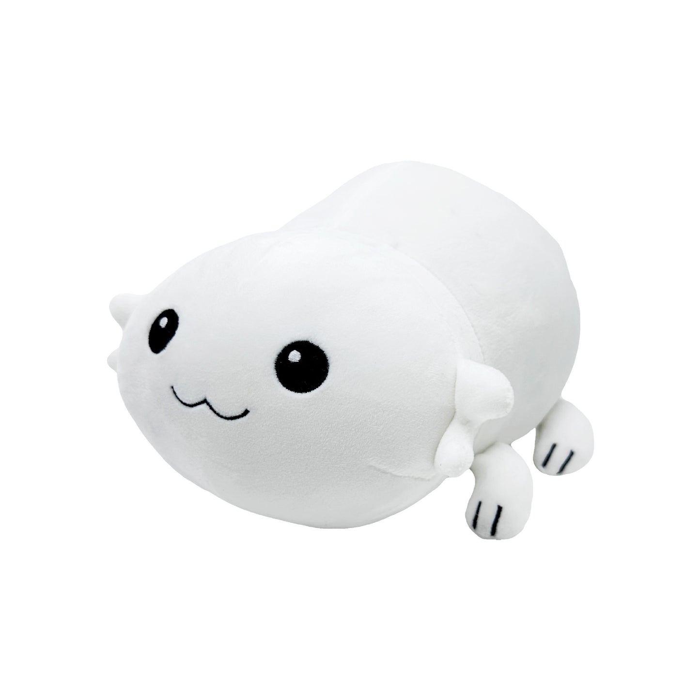 Juguete de peluche de salamandra blanca con bolsillo de red