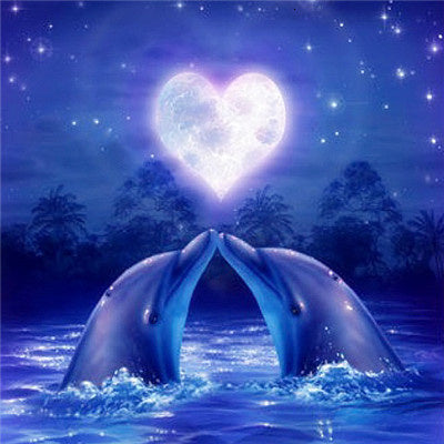 All Square Round Diamond 5D DIY Diamond Painting Animal Dolphin Lover 3D Embroidery Cross Stitch 5D Home Decoration Gift