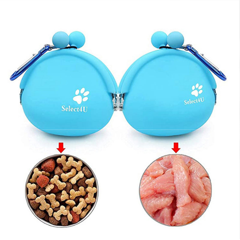 Sac de rangement en silicone pour nourriture et friandises pour chien