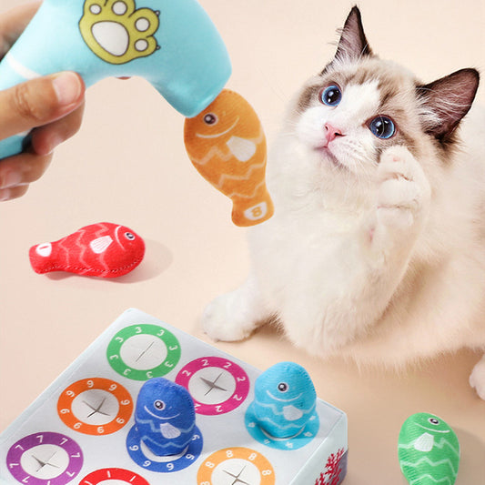 Productos para mascotas de juguete para gatos con peces de imitación de felpa