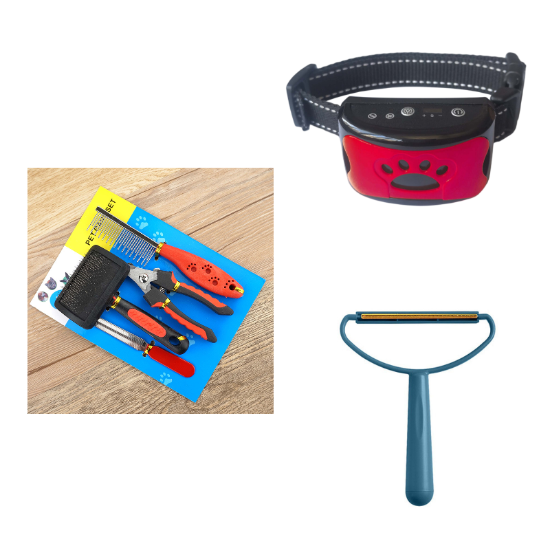 Collar de entrenamiento para perros, eléctrico, resistente al agua, Control remoto, recargable, entrenador para perros, supresor de ladridos con sonido de vibración de choque