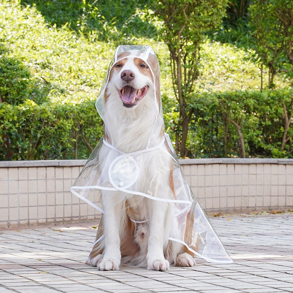 Manteau imperméable transparent pour chiens de petite et moyenne taille, vêtements imperméables pour animaux de compagnie avec veste de pluie à capuche et matériaux légers et respirants, parfaits pour les journées de marche en plein air