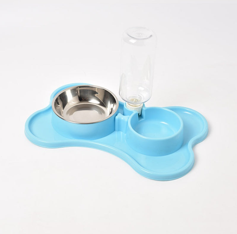 Fournitures pour animaux de compagnie Bol double automatique pour eau potable pour chien Bol double pour chien Bol pour nourriture pour animaux de compagnie Seau Teddy Law Bol pour animaux de compagnie