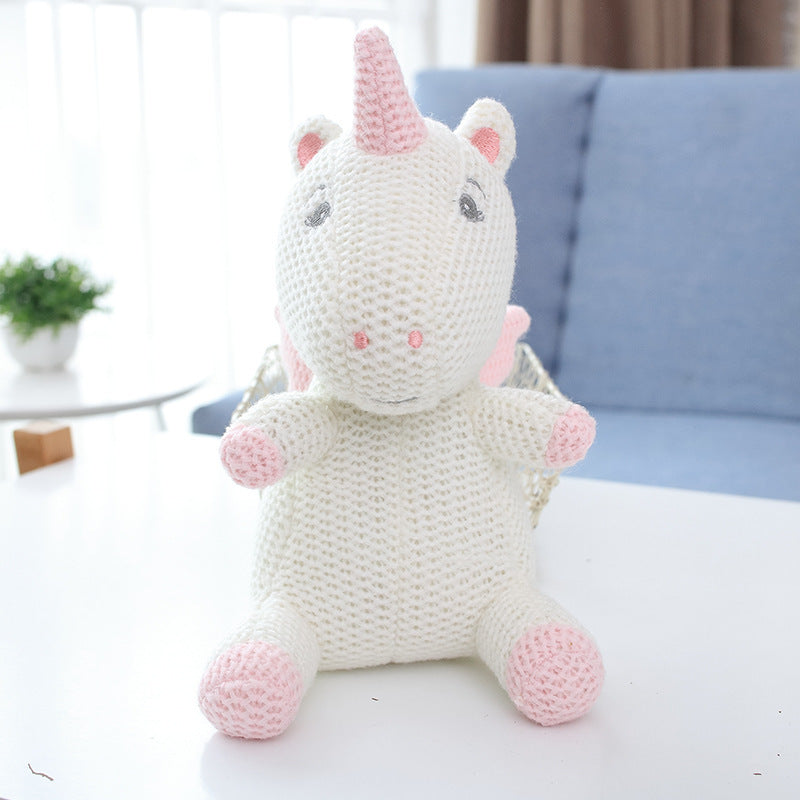 Wool knitted animal doll