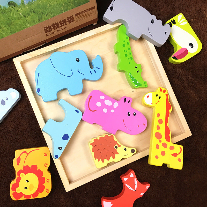 Wooden puzzle animal toy