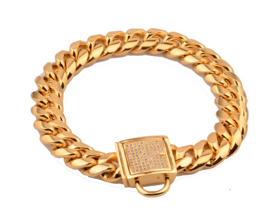 Stainless steel titanium steel gold encryption chain