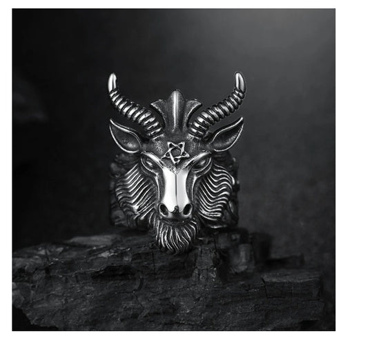 Animal sheep head ring