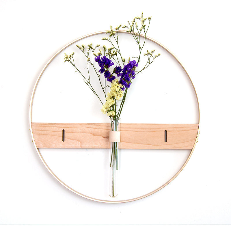 Solid Wood Garden Wall Hanging Flower Arrangement