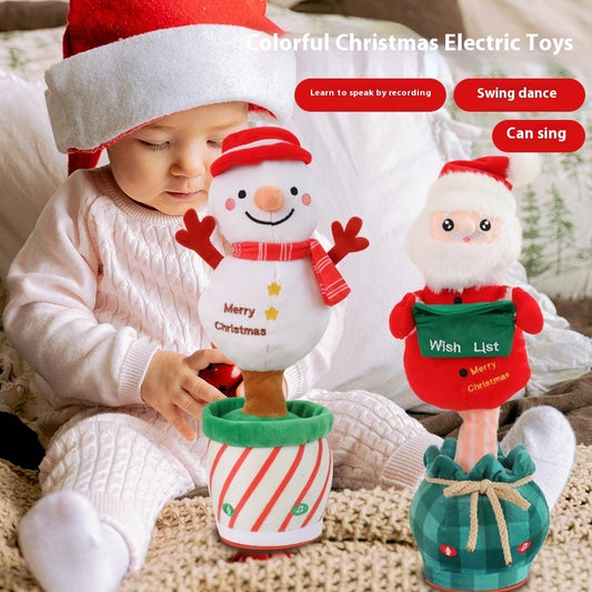 Singing And Speaking Recording Christmas Tree New Electric Plush Toy