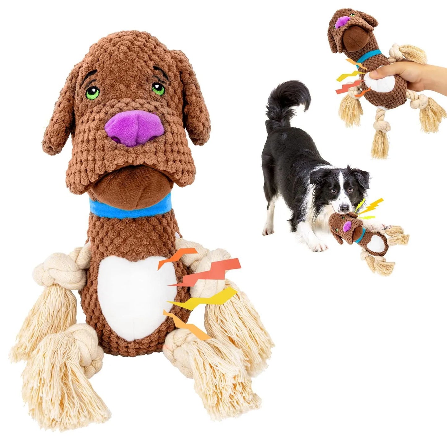 Jouet en peluche pour chien en forme de coquille contenant du papier sonore Bb appelé molaire résistant aux morsures, jouet interactif pour animaux de compagnie, grand chien, chiot, fournitures pour animaux de compagnie