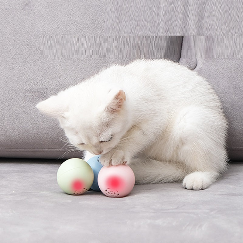 Nuevos juguetes con sonidos y mordeduras de pelota musical Self-Hi Pussy Cat