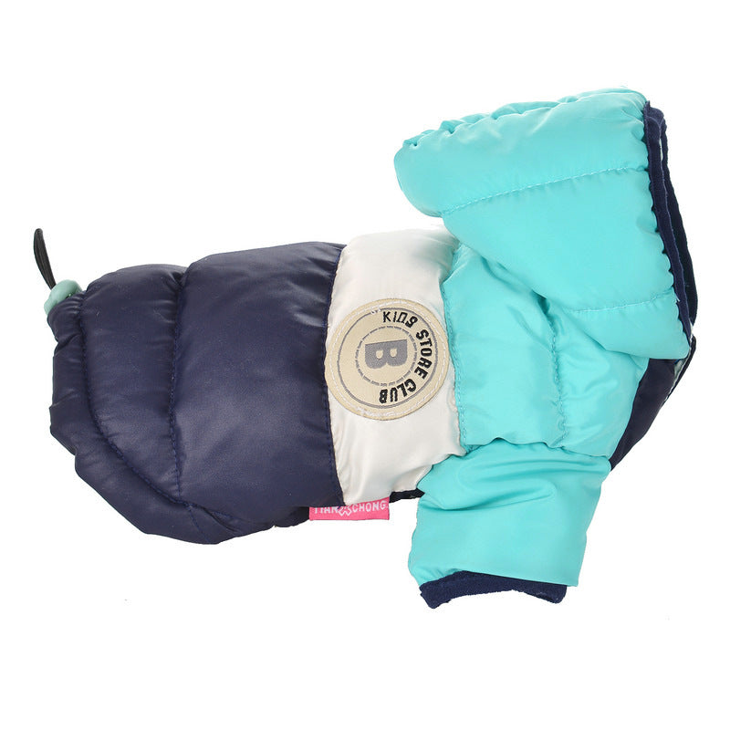 Chaqueta impermeable y cálida acolchada de algodón para mascotas