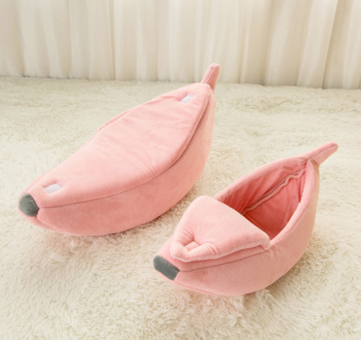 Casa para mascotas, cama para perros, casa para perros con forma de plátano, linda perrera para mascotas, sofás cálidos para perros, cama para dormir