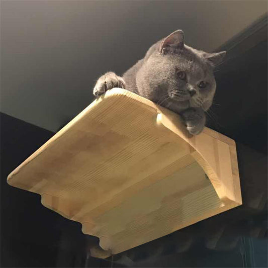 Arena para gatos de madera para montar en la pared