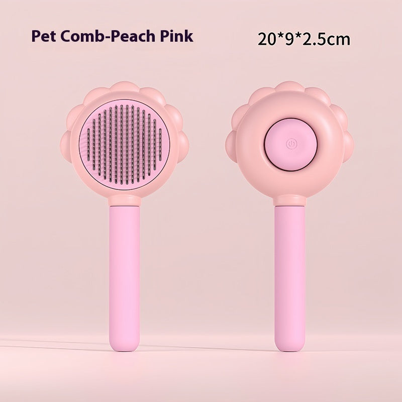 2 en 1 auto-nettoyant chien brosse peigne avec Spray animaux de compagnie toilettage épilateur peignes brosse flottante cheveux brosse de toilettage pour animaux de compagnie produits pour animaux de compagnie