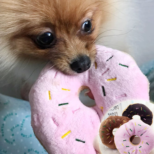 Juguete vocal de peluche Donut para mascotas